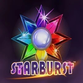 Official Slots logo: Starburst by NetEnt at slotti casino